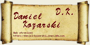 Daniel Kozarski vizit kartica